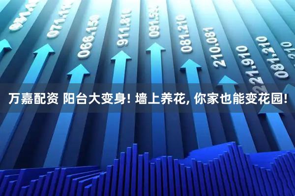万嘉配资 阳台大变身! 墙上养花, 你家也能变花园!